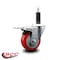 Service Caster 3.5'' Red Poly Swivel 1'' Expanding Stem Caster Total Lock Brake SCC-EXTTL20S3514-PPUB-RED-1 - alternate 2